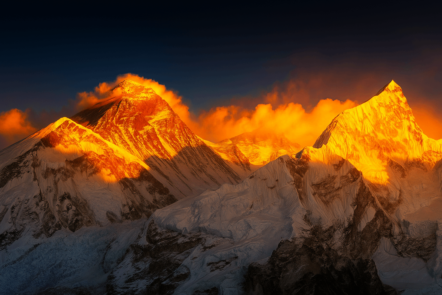 Mount Everest And Sunrise View from Kala Patthar