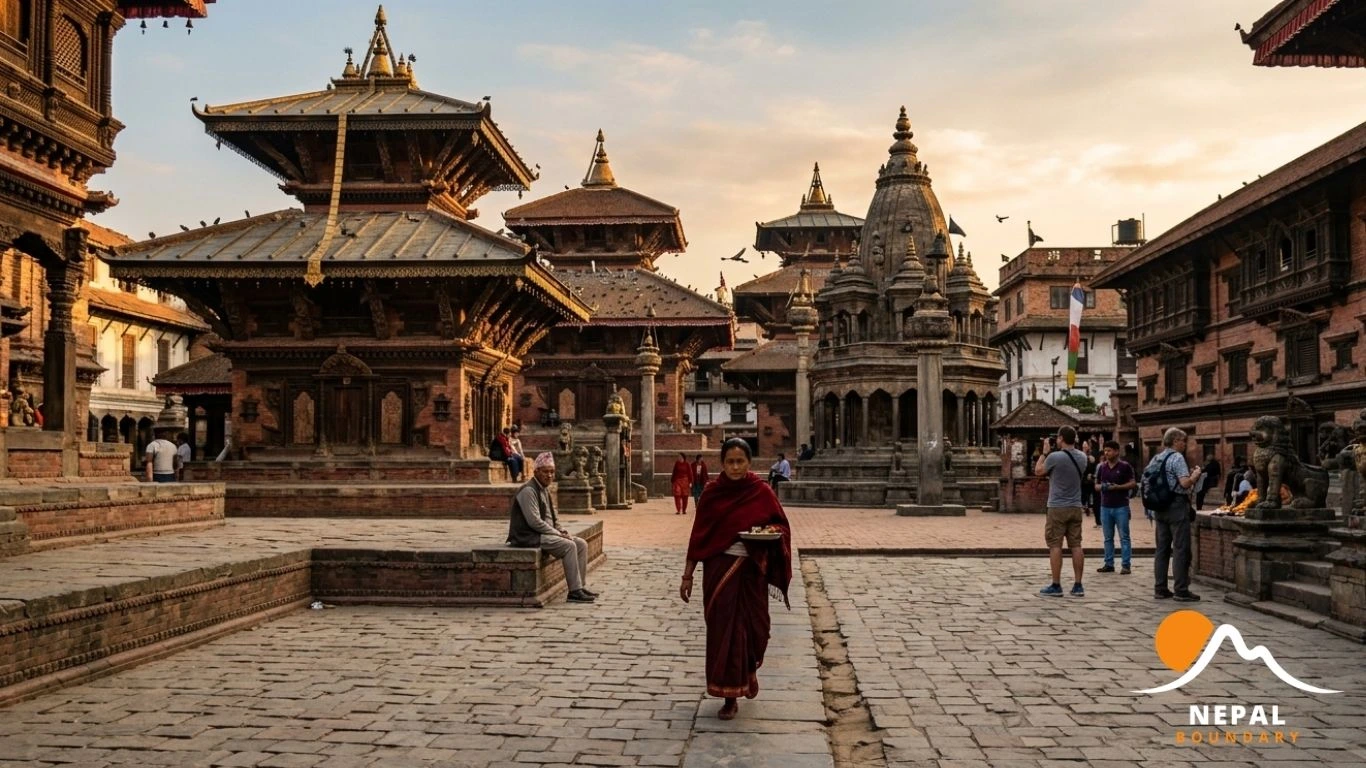 Patan Durbar Square ancient temples and traditional architecture in Lalitpur Nepal
